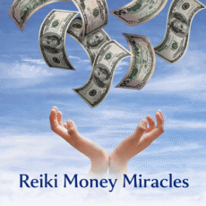 Hands reaching up toward falling dollar bills in the sky