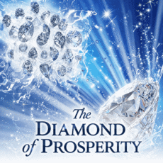 Sparkling diamonds with radiant blue light beams