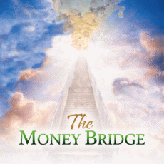 Stairway leading into the sky with glowing coins above