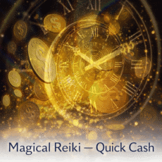 Glowing golden clock surrounded by floating coins and dollar symbols